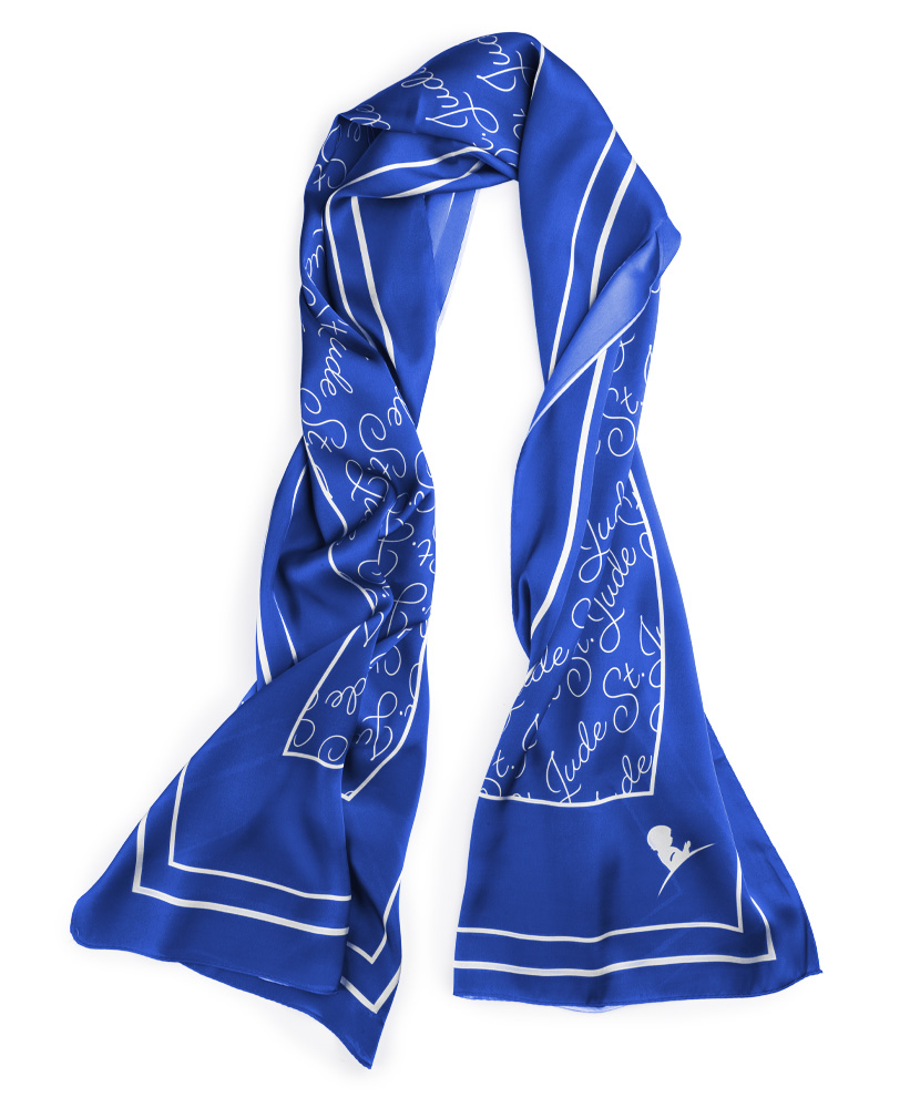 St. Jude Repeat Scarf - Blue with White